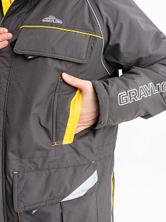 Костюм ТАЙМЫР Про Актив зимний муж., ТМ GRAYLING (-25С), серо-жёлтый